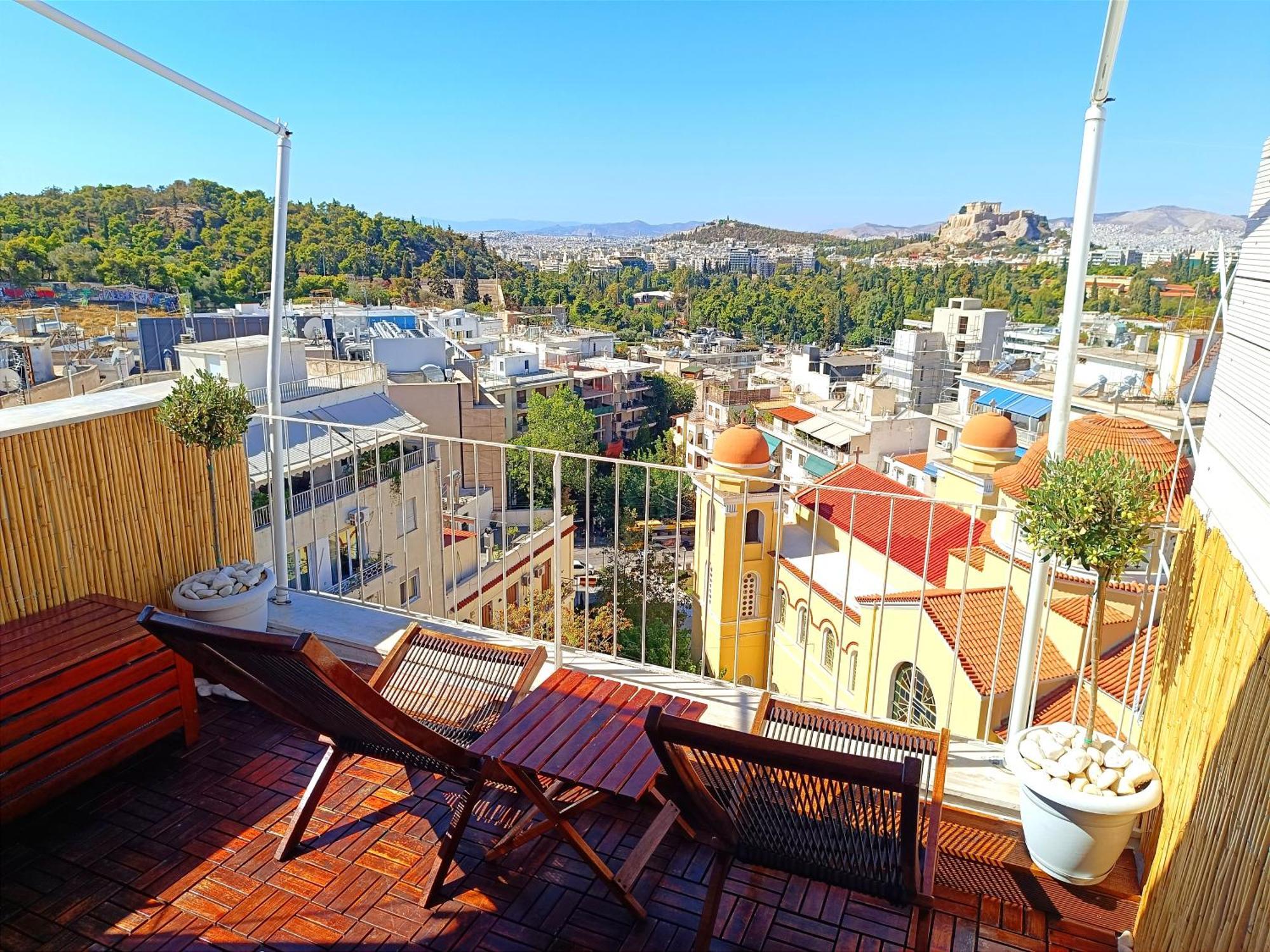 Apartamento Penthouse With Acropolis View Atenas Exterior foto